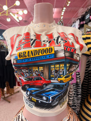 Cruisin’ Through The City Graphic Top Only- Cream Multi