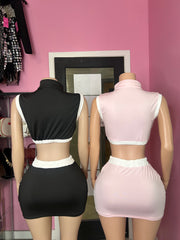 Taking Off Windbreaker Skirt Set- Various Colors