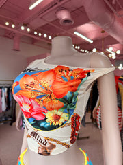 Tropical Daydream Top Only- Ivory Multi