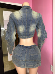 Metro Chic Denim Skort Set