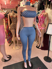 Spot Me Now Pant Set- Blue