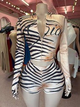 Gam Gia Jacket & Short Set- Zebra