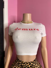 Demure Graphic Top Only