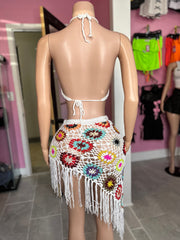 Waterfalls Coverup Knitted Skirt Set