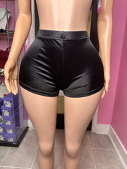 Lil Black Satin Shorts