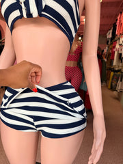 Yacht Club Baddie Skort Set - Navy Blue