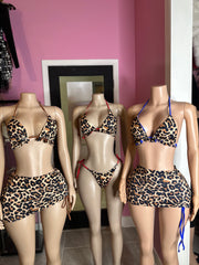 Leopard Girl 3pc Swimset