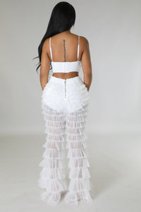 Tulle Pants- White