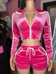 My Favorite Velour Short Set- Various Colors