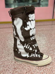 Graffiti Slouch Boot- Brown