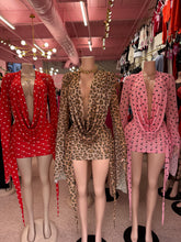Polka Drip Effect Drape Mini Dress