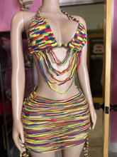 Blooming Threads Crochet Skirt Set- Multi