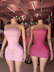 Pretty Polka Tube Dress