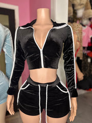 My Favorite Velour Short Set- Various Colors