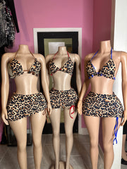 Leopard Girl 3pc Swimset