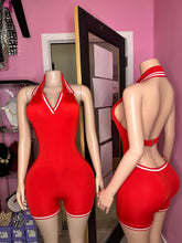 Wayda Wayda Halter Bodysuit- Red