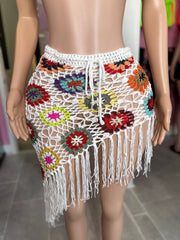 Waterfalls Coverup Knitted Skirt Set