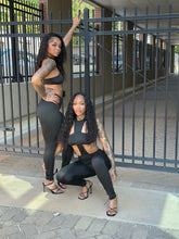 You've Got Mail Halter Jumpsuit- Black