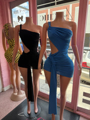 Serve Notice Mini Dress – Blue