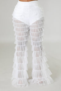 Tulle Pants- White