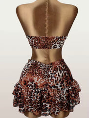 Leopard Kisses Ruffle Mini Set