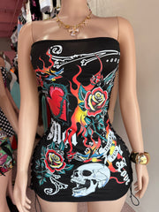 Deadly Desire Tube Dress- Black