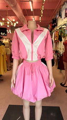 Casually Cute Windbreaker Skirt Set