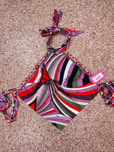 Puch Silk Scarf Halter Top- Purple