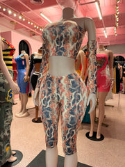 Animal Instinct Capri Set- Rust Multi🐆