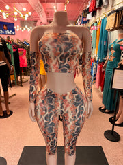 Animal Instinct Capri Set- Rust Multi🐆