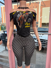 Cowboy Rebel Energy Graphic Top- Gray Multi