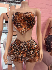Leopard Kisses Ruffle Mini Set