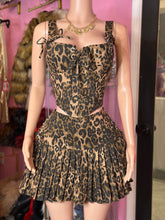 Jungle Glamour Pleated Skirt Set- Leopard