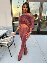 Melted Minerals Pant Set- Mahogany