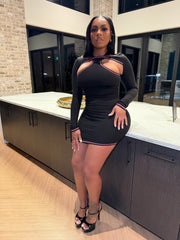 Too Fine To Ignore Dress- Black