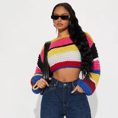 Color Crush Knit Sweater- Multi
