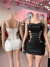 Risk Factor PU Bodycon Dress – Black / White