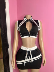 Taking Off Windbreaker Skirt Set- Various Colors