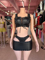 Savage Energy Skirt Set- Black