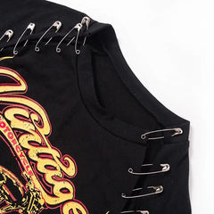 Lengendary Vintage Crop Top- Black