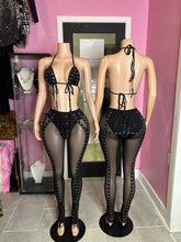 Locked In Bra Top & Mesh Legging Set- Black