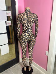Fierce Feline Jumpsuit- Animal Print