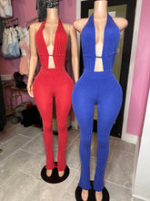 Weekend Lineup Halter Neck Bodysuit Set- Various Colors