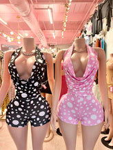 Polka Dot Soft Life Romper – Pink & Black