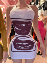 Trouble Kisses Dress- White
