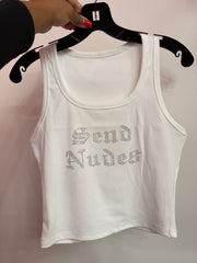 Send Nudes Top- White