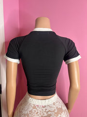Lucky 7 Top Only- Black/White