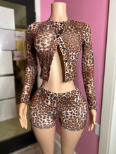 Untamed Allure Shorts Set- Animal Print