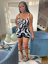 Zebra Shorts Set- Black