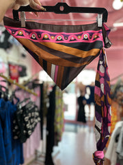 Puch Silk Square Scarf & Headband Set- Purple